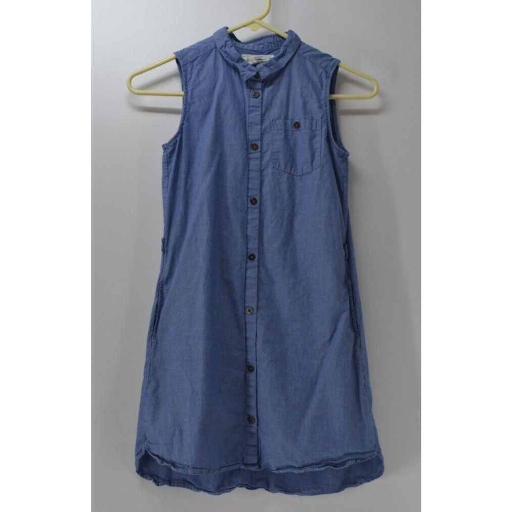 Lable of Graded Goods Chambrey  Child's Dress 11-12 Years Blue Sleeveless A-line